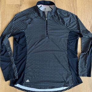 Adidas Aeroready Quarter Zip Pullover Women’s 2XL Black Athletic Golf Top